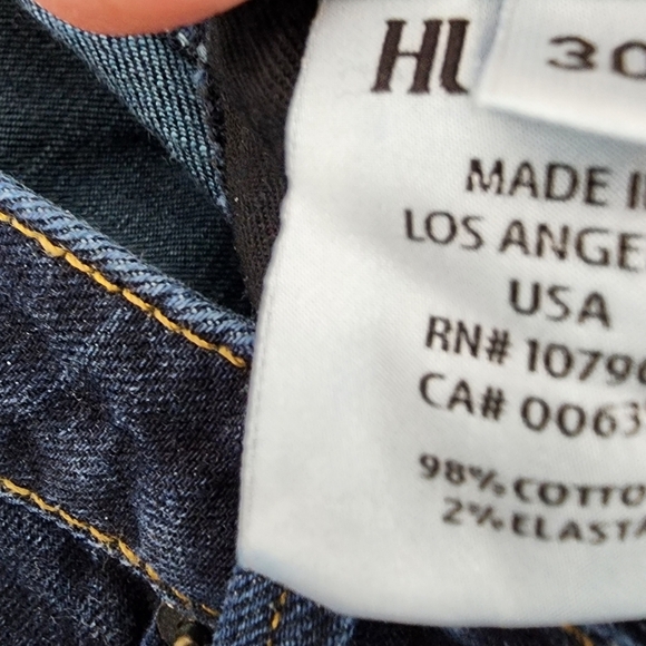 Hudson Jeans Carly Straight Leg Flap Pocket Dark Wash Size 30 Stretch USA - Picture 16 of 16